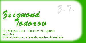 zsigmond todorov business card